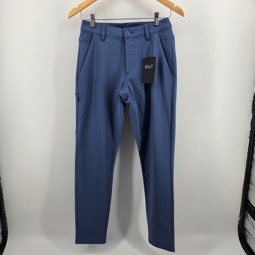 BYLT Premium Basics Everyday Pant 2.0 Slim Fit Blue Mens Size 30 Inseam 30" NWT